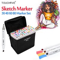 Marqueurs TouchFive Marker 60 Stylos Feutre Étudiant Couleur Ensemble